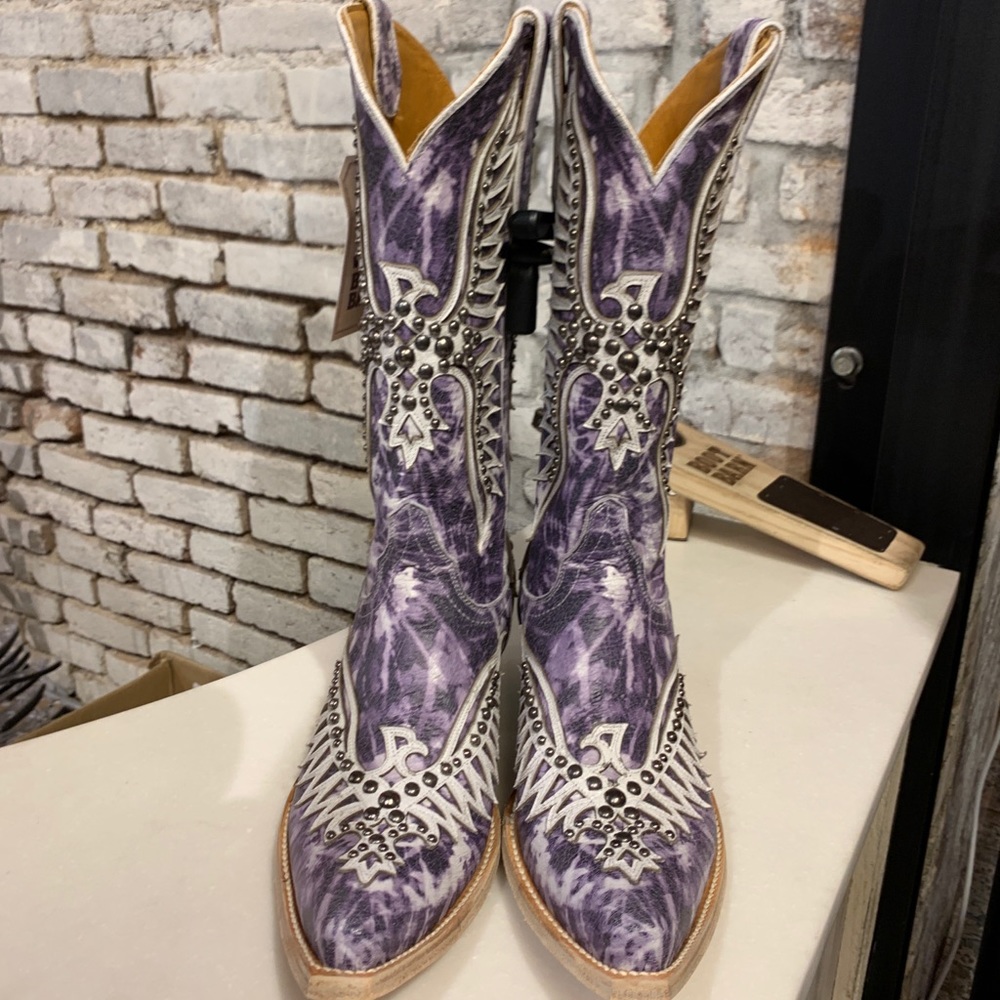 Old Gringo Purple Cowboy Boots - Picture 2 of 2